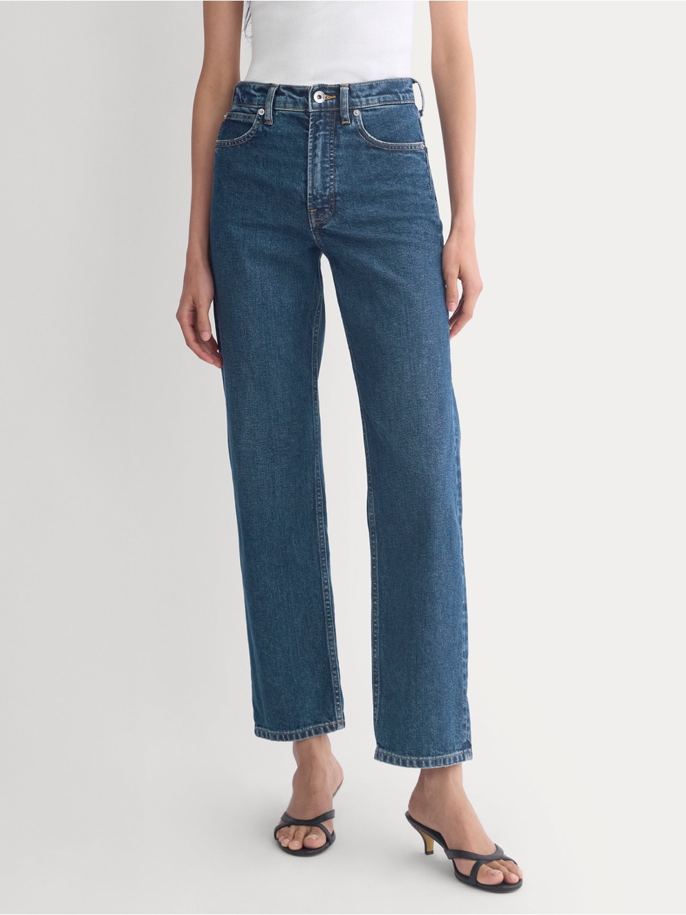 Everlane The Way High Jeans in dark indigo